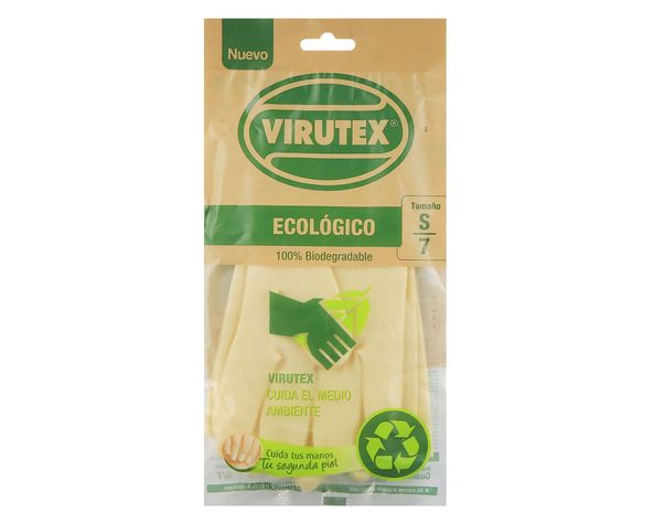 Guante talla S Ecológico marfil Virutex-0