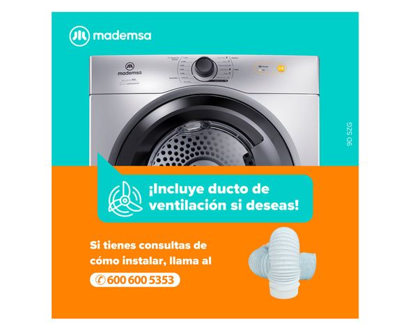 Secadora carga frontal 9 kg 9D SZG silver Mademsa-5