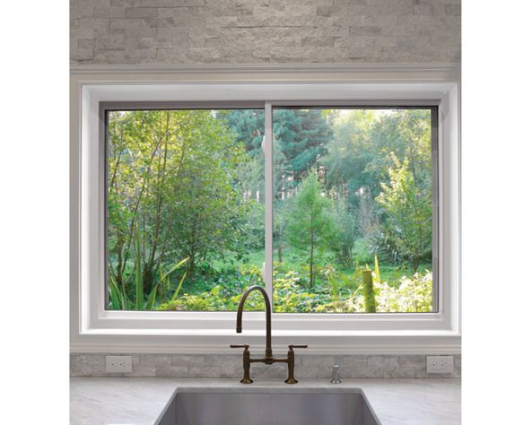 Ventana PVC 100x100 cm Monolítica 2 hojas correderas Blanco-0