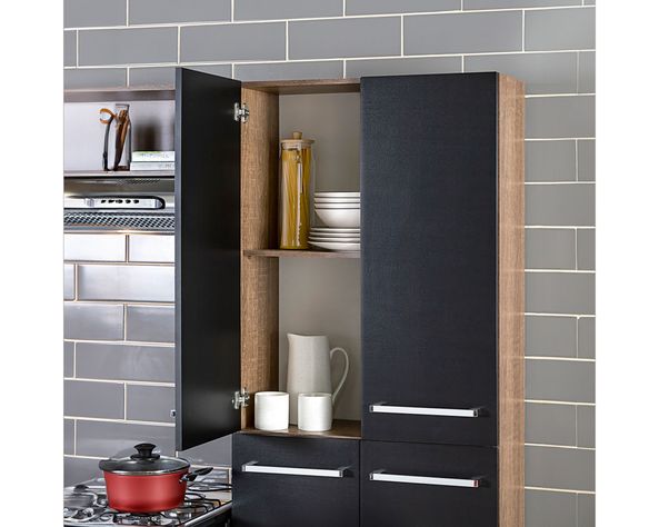Kit cocina 9 puertas 1 cajón Emilly dark-1