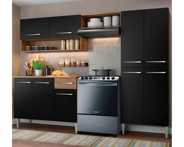 Kit cocina 9 puertas 1 cajón Emilly dark-3