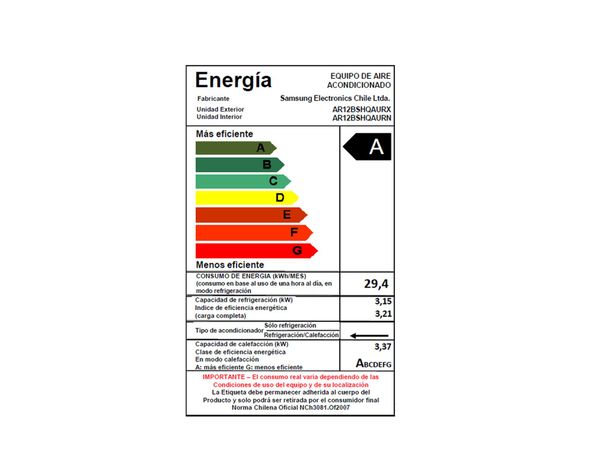 Aire Acondicionado Split Inverter 12000 BTU Samsung AR12BSHQAUR/ZS-8