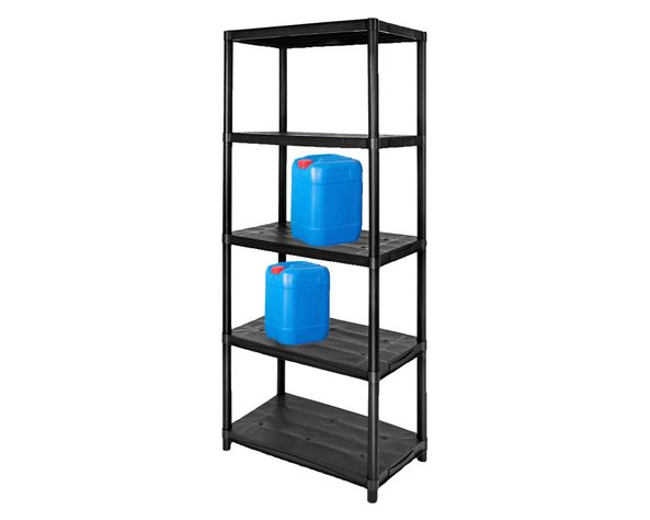 Repisa 5 Niveles negro 190x71x38 cm-1