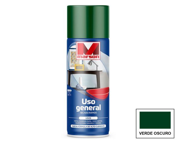 Pintura spray Secado rápido verde oscuro Marson-0