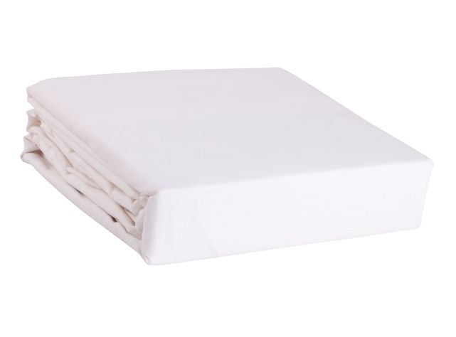 Juego sábanas 1,5 plazas 144 hilos liso blanco Cotidiana-3