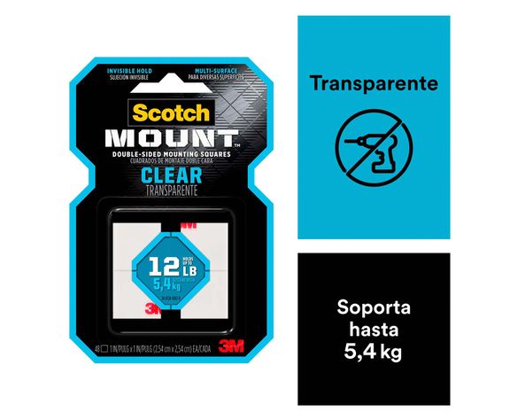 Cuadro montaje doble faz Transparente 2.54x2.54 cm 48 un.-1