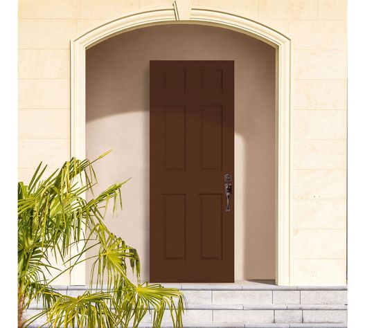 Puerta Metálica Sinfonía 85x200 cm Chocolate Sin perforación Masonite-0