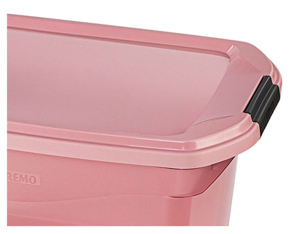 Caja organizadora 29 litros rosa San Remo.-1