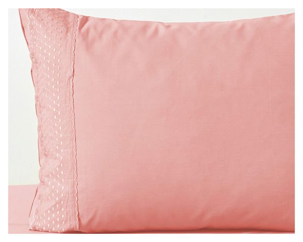 Juego de sábanas 1.5 plazas 144 hilos Rosa rosado-1