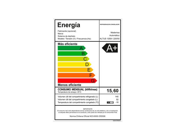 Refrigerador No frost 197L Altus 1200l-7