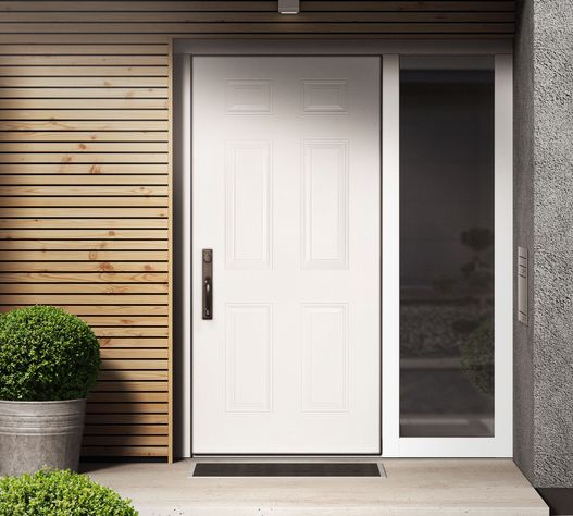 Puerta Metálica Sinfonía Blanca 85x200 cm Masonite-0