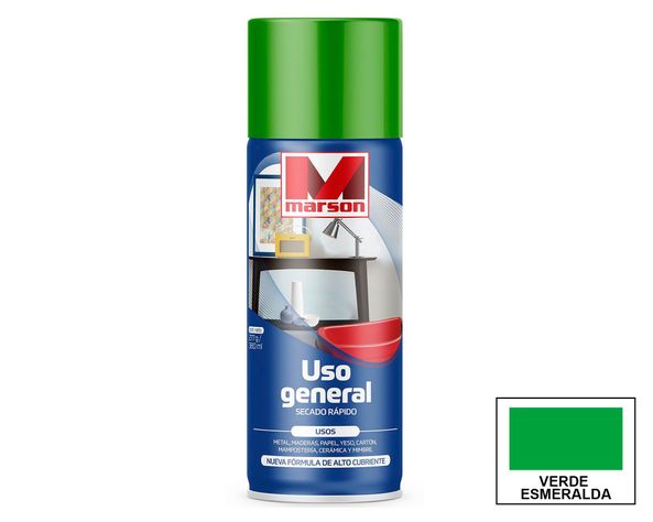 Pintura spray Secado rápido verde esmeralda Marson-0