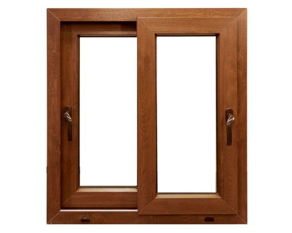 Ventana PVC 140X120 cm Termopanel Corredera Premium Nogal Crown Glass-0