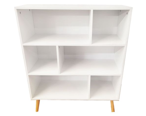 Librero 6 espacios Rummy S blanco M+Design.-0