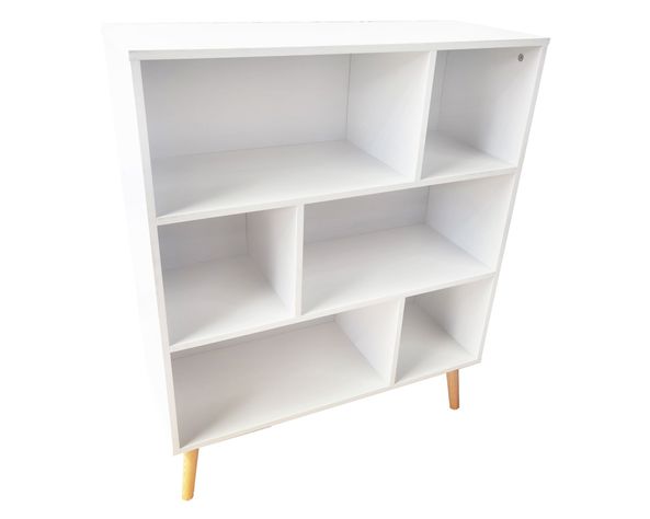 Librero 6 espacios Rummy S blanco M+Design.-1