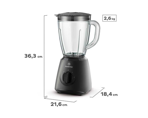 Licuadora MBL20 negro 400W 1.5 litros-6