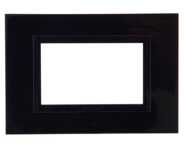 Placa 3 modulos zen basic negro Kalop-0