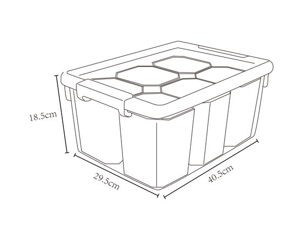Caja organizadora plástico 15.2 lt-2