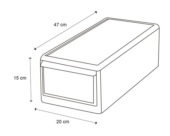 Cajonera modular baja blanco 15x20x47 cm-2