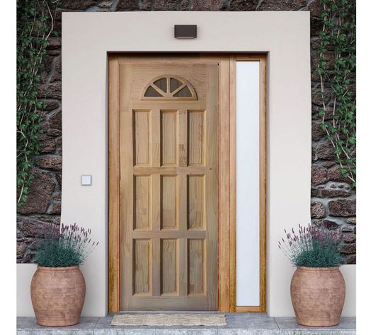 Puerta Pino Radiata Ibiza 9 paneles 90x200 cm Moldupanel-0