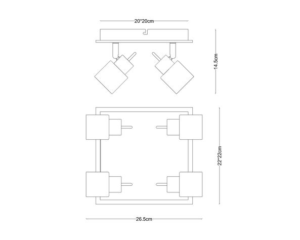 Spot 4L GU10 Altaír Abitare-3