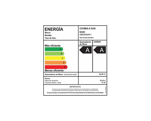 Cocina 4 quemadores CMC20AXX-1 Mabe-7