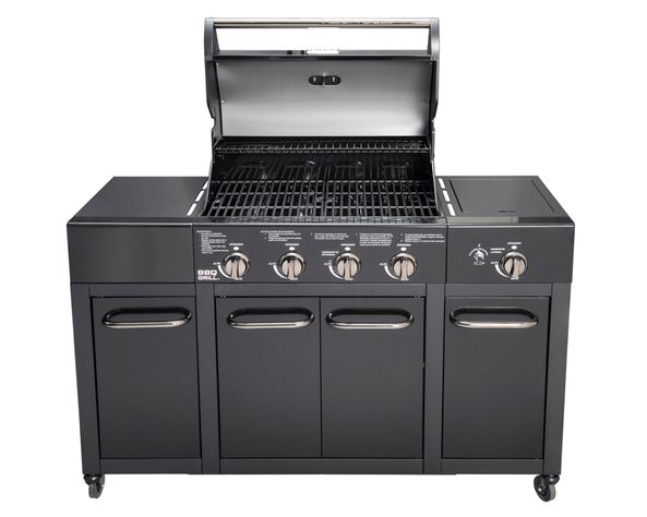 Parrilla a gas 4 quemadores + lateral Buffalo BBQ Grill-1