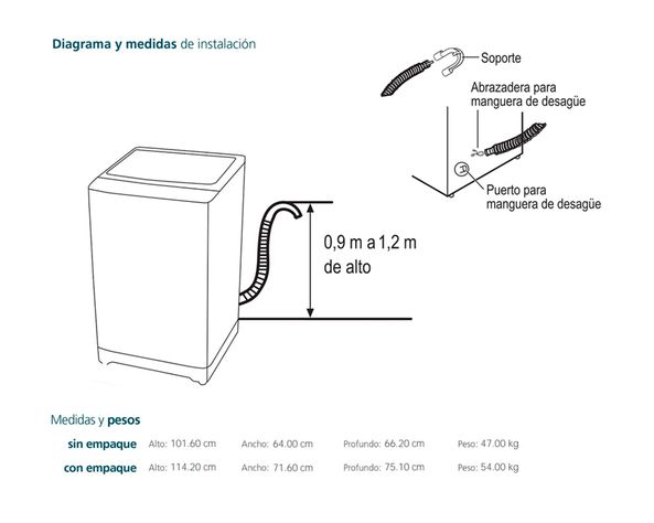 Lavadora LMA9120WDGCL0 carga superior 19 kg diamond gray-4