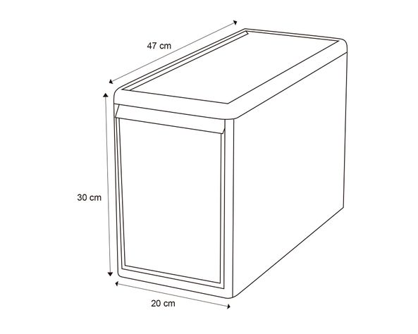 Cajonera modular alta grafito 30x20x47 cm-2