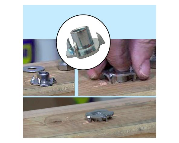 Tuerca anclaje mueble 1/4x8.7 mm 2 unidades-2
