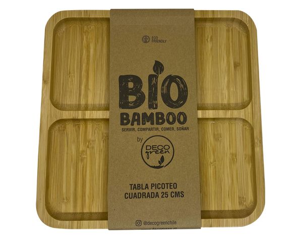 Tabla aperitivos 25 cm Bio Bamboo madera-2