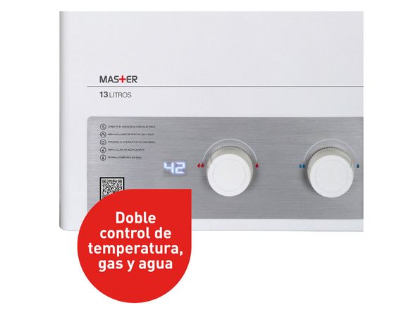 Calefont tiro forzado 13 litros gas natural Master Splendid-1