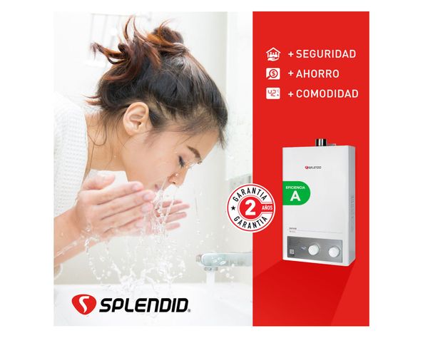 Calefont tiro forzado 13 litros gas natural Master Splendid-2