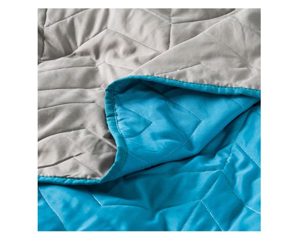 Quilt Bicolor turquesa/gris king-3