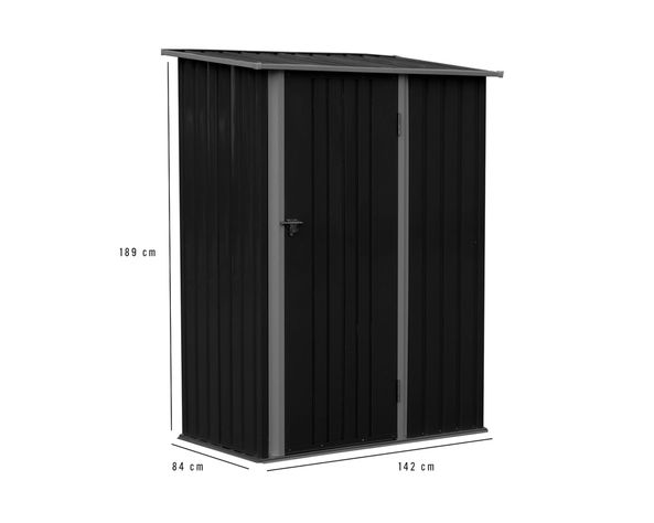 Bodega jardín 142x84x189 cm gris-5