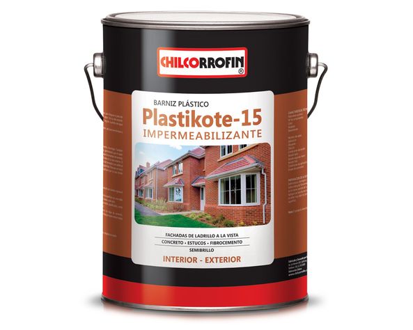Barniz 1 galón Plastikote-15 ladrillo semi brillante Chilcorrofin-0