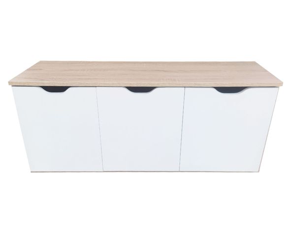Mueble organizador 3 puertas blanco/natural M+Design-0