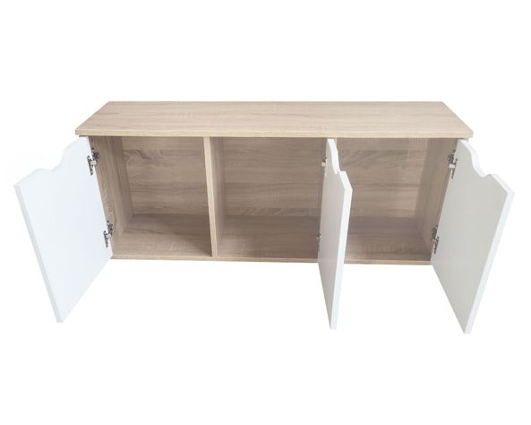 Mueble organizador 3 puertas blanco/natural M+Design-2