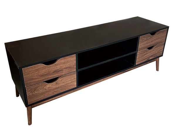 Rack TV Florencia caoba/negro-0