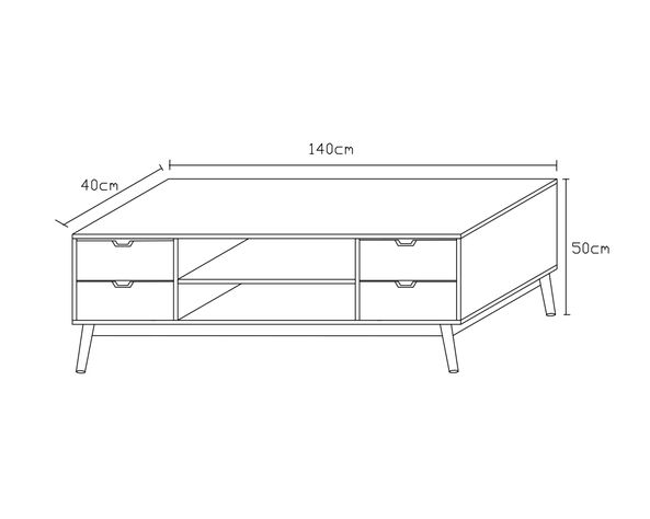 Rack TV Florencia caoba/negro-1