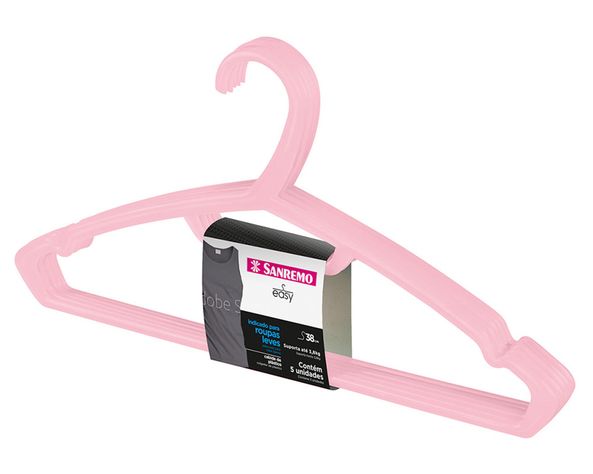 Colgador PR116 519 rosado 5 unidades-0