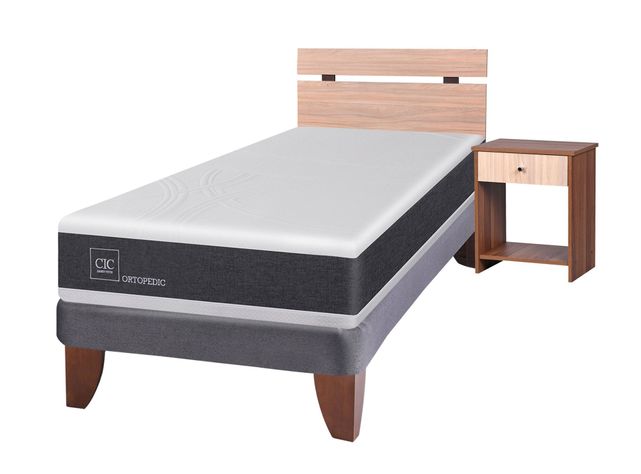 Cama europea 1.5 plazas Ortopedic + set Olmo Cic-1