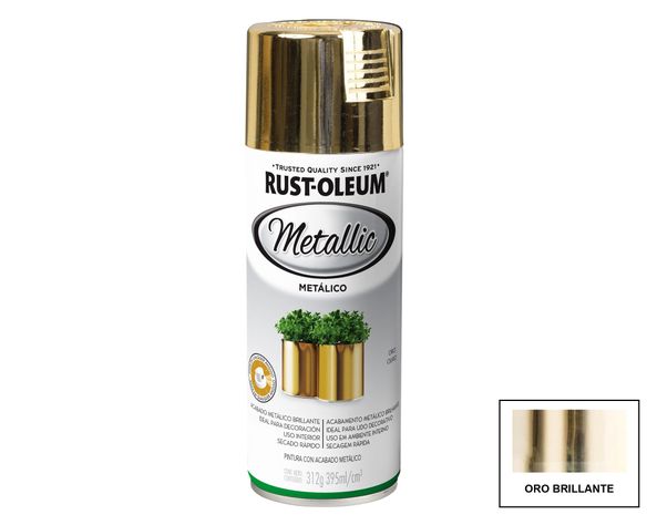 Pintura spray 395 ml Metallic oro brillante Rust-Oleum-0