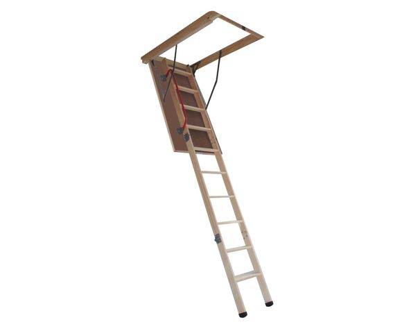 Escalera entretecho Madera Deluxe 70x120cm x 2.8 m Baldara-0