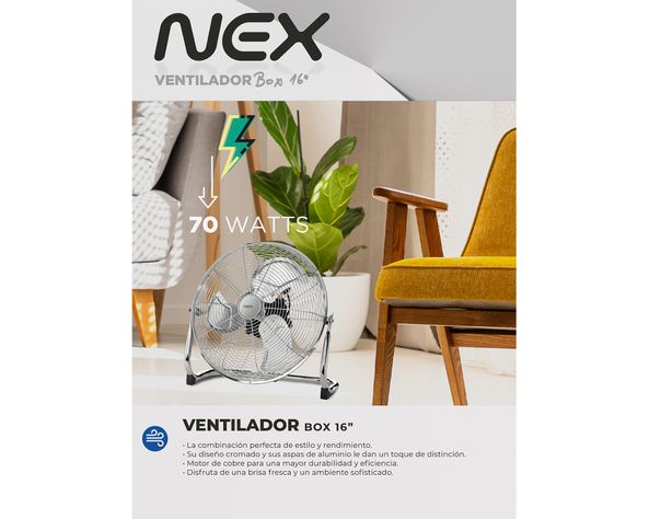 Ventilador box 16'' VBX1600M metal Nex-5