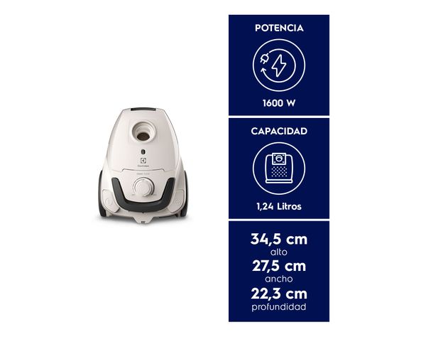 Aspiradora de arrastre Sonic BGG10 shell white 1600W-4