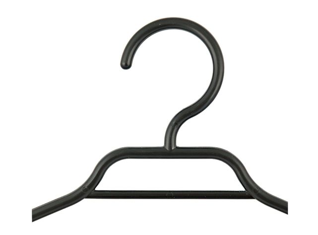 Colgador plástico negro 10 unidades Magla-3