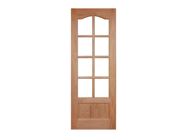 Puerta Pino Radiata Caburga 65x200 cm 8 Vidrios Moldupanel-1