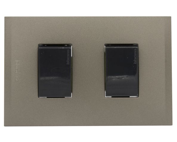 Placa armada interruptor doble 10A Nóbile terra Bticino-0