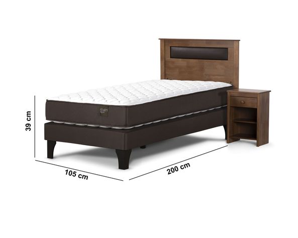 Cama europea 1.5 plazas Ergo T + set Ferrara Rosen-4